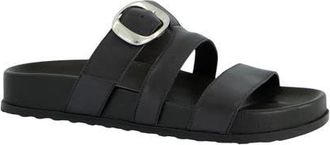 Paul Green Diego Platform Slide Sandal in Black Soft Leather at Nordstrom, Size 11.5Us