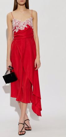 Moschino Asymmetrical Strappy Dress, Womens, Red