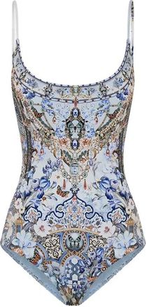 Camilla Badmode, Dames, Blauw, S, Blauw Patroon Badpak