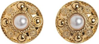 Electric Picks 14K Plated 3Mm Pearl Villa Earrings