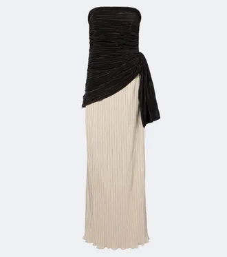 SIMKHAI Laia pliss&eacute; bustier dress