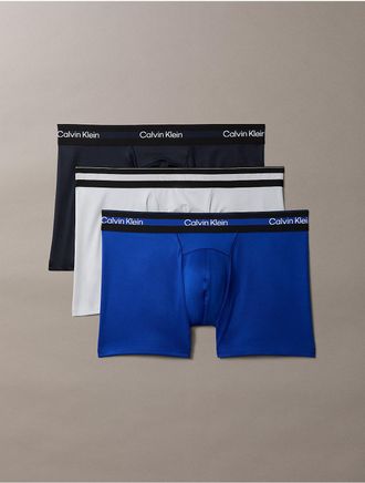 Calvin Klein Mens Icon Active Mesh 3-Pack Trunk - Multi - XL