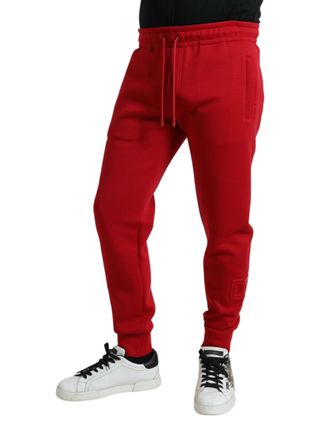 Dolce & Gabbana Mens Cotton-Nylon Blend Joggers Red