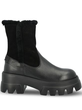 Bogner shearling lug-sole boots - Black