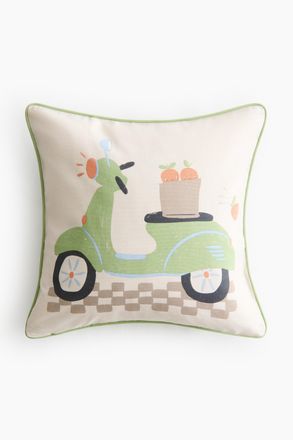 H&M Kissenh&uuml;lle aus bedrucktem Baumwollcanvas - Green