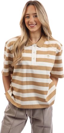 Timberland Dames/Dames Gestreept Poloshirt Met Korte Mouwen (Bruin)