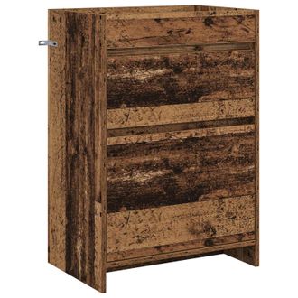 vidaXL Gabinete De Ba&ntilde;o Debajo Del Lavabo Madera Envejecida Vidaxl
