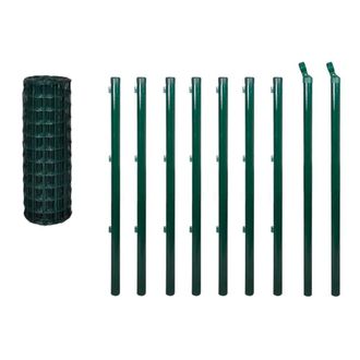 Berkfield Home Euro Fence Steel 10x1.5 m Green