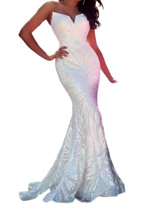 Portia & Scarlett Strapless Mermaid Maxi Dress In Ivory
