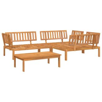Berkfield Home 4 Piece Garden Pallet Sofa Set Solid Wood Acacia in Brown