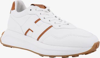 Hogan Womens Leather Sneakers With Side Logo White Trainers