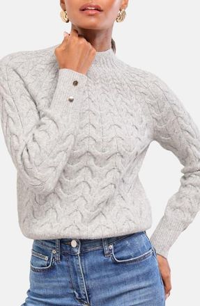 Lipsy Chunky Knit Sweater in Grey at Nordstrom, Size 8 Us