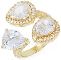 Eye Candy Los Angeles Lauren Cubic Zirconia Cluster Ring in Gold at Nordstrom Rack