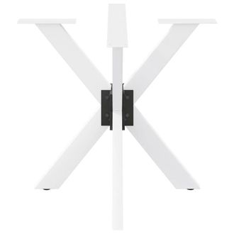 Berkfield Home Modern Dining Table Leg Spider Shape White 85x85x(72-73) cm Steel