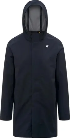 K-Way Navy Blue Hood Parka Jacket