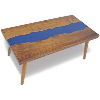 vidaXL Mesa De Centro De Resina De Teca 100x50x40 Cm Vidaxl