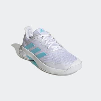 adidas Tennisschuh ADIDAS PERFORMANCE COURTJAM CONTROL, Damen, Gr. 36, blau (cloud wei&szlig;, bliss blau, cloud wei&szlig;), Synthetik, Textil, Schuhe Tennisschuh, f&uuml;r 