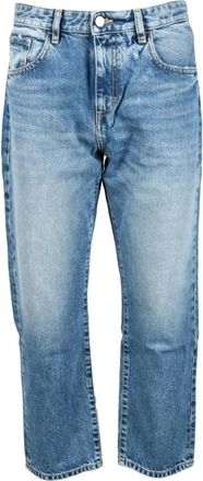 Icon Denim Los Angeles Klassieke katoenen jeans - Dames - Cropped Jeans - Blauw - W25 - Katoen - Jeans