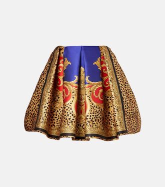 【送料&関税込】Tom Ford Prince Of Wales Skirt TOM FORD Prince of Wales Plaid Godet Leather Tie Skirt BNWT