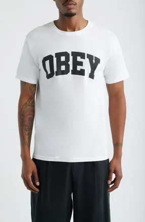 Obey Collegiate Graphic T-Shirt in White at Nordstrom, Size Xx-Large