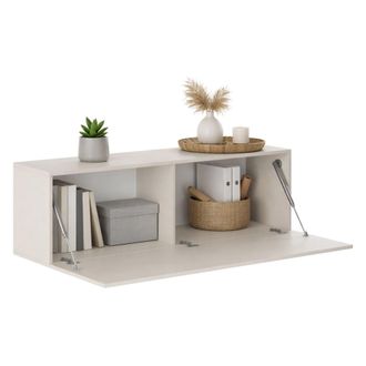 Dmora Armario Suspendido Laghetto, Modulable, Un Estante, Una Puerta, 150x40h Cm Beige