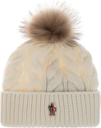 Moncler Muts voor Apr&egrave;s-Ski - Dames - Hoeden - Beige - ONE Size - Wol - Accessoires