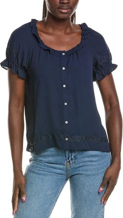 CeCe by Cynthia Steffe Cece Wide Ruffle Button Front Shirt