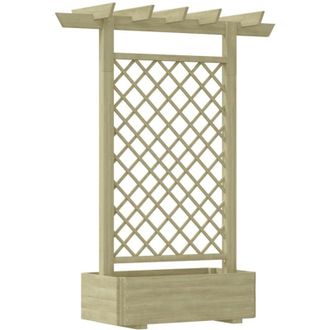 vidaXL Pérgola con jardinera de madera 162x56x204 cm vidaXL