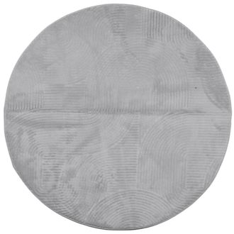 vidaXL Vidaxl - Alfombra De Pelo Corto Look Escandinavo Iza Gris &Oslash; 160 Cm