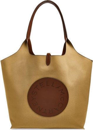 Stella McCartney Logo Reversible Tote with Pouch in Truffle at Nordstrom