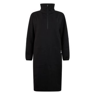 Herno Kleedjes, Dames, Zwart, M, Jurk met rits en lange mouwen