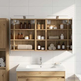 vidaXL Vidaxl Set Di Armadi Da Bagno 3 Pz 106 X 16 X 62,5 Cm