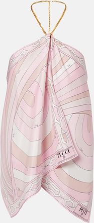 Pucci Iride halterneck silk twill top
