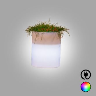 OEM Jarr&oacute;n Luminoso De Dise&ntilde;o Moderno, &Oslash;40 H50, En Pol&iacute;mero Resistente Con Led Multicolor Para Interiores Y Exteriores - Hecho En Italia - Monacis