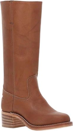 Generic Womens Retro Shoes Square Heel Square Head Knee-High Boots Wide Tube Solid Cowboy Boots