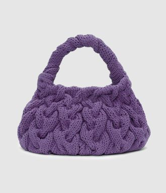 J.W.Anderson Sac Cable Knit Purple