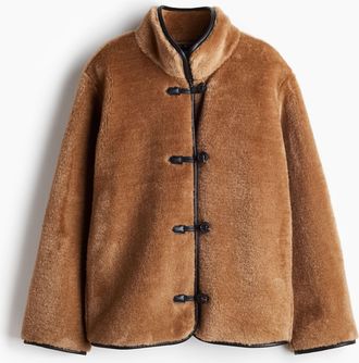 H&M Flauschige Jacke - Beige