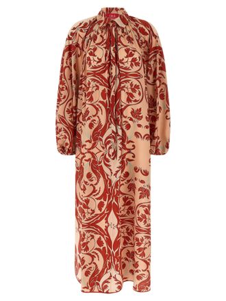 F.R.S. For Restless Sleepers Multicolor Silk Long Womens Dress