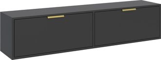 Selsey Selsey Vena - Mueble Tv Flotante 2 Puertas - Negro - 140 Cm