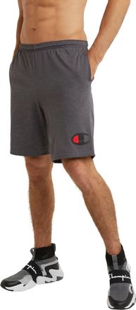 Champion mensG856HGraphic Jersey Short Shorts - - Small Granite Heather