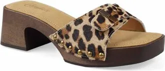 Candie's Shanda Platform Slide Sandal in Leopard Tan at Nordstrom, Size 9