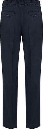 Slowear Mens Trousers Technical Fabric Dark Blue Cotton Chinos