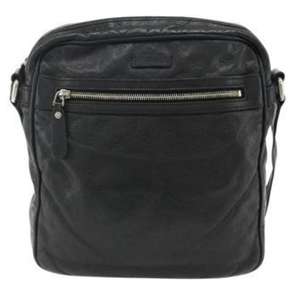 Gucci Vintage, unisex, Zwart, ONE Size, Pre-owned Canvas Cross Body Bag
