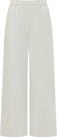 Darkpark Wijde Rechte Broek - Dames - Wijde Broeken - Wit - W27 - Denim - Broeken