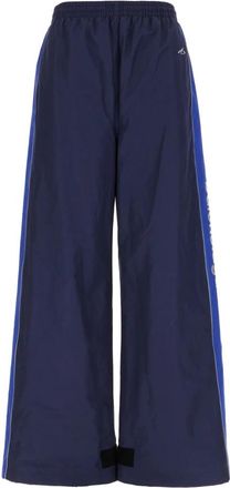 Balenciaga Training Broeken - Dames - Wijde Broeken - Blauw - S - Katoen - Broeken