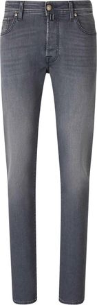 Jacob Cohen Slim-Fit Jeans With Signature Logo Patch And Faded Wash