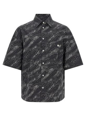 Jacquemus Black Boxy Printed Shirt