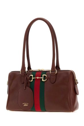 Gucci Womens Chocolate Leather Medium Borsetto Handbag Crushducrusduvrv Borse A Mano Bag
