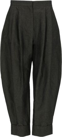 Pantaloni Torino Neutrals Cloe Carrot Fit Cotton-Linen Pants