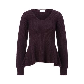 Rich & Royal Maglione con scollo a V e peplo - - Knitwear - Donna - Viola - M